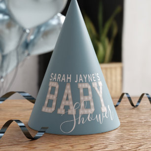 Chapeaux De Fètes Baby shower bleu Casquettes de la partie papier
