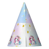 Chapeaux De Fètes Baby Unicorn cardboard party hats (Dos)