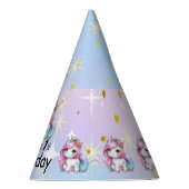 Chapeaux De Fètes Baby Unicorn cardboard party hats (Droite)