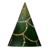 Chapeaux De Fètes Balances de poissons de sirène vert et or (Gauche)