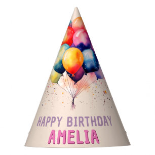 Chapeaux De Fètes Ballons colorés Enfants Joyeux anniversaire