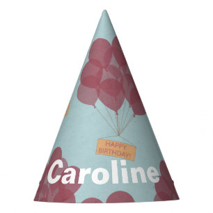 Chapeaux De Fètes Ballons d'anniversaire heureux personnalisés