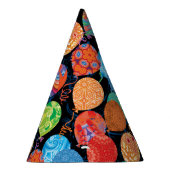 Chapeaux De Fètes Ballons d'anniversaire modernes sur noir (Droite)