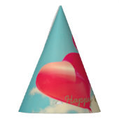 Chapeaux De Fètes Ballons de coeur d'anniversaire heureux (Gauche)