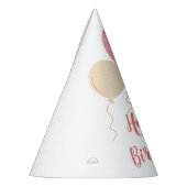 Chapeaux De Fètes Ballons mignons rose jaune rouge Jaune Joyeux anni (Gauche)