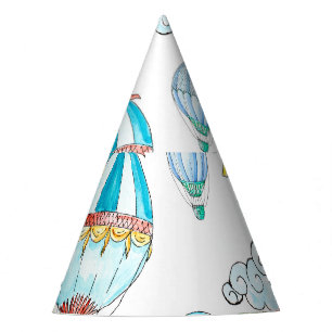 Chapeaux De Fètes Ballons vintages : Aquarelle Whimsical sans joint.