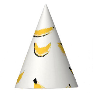 Chapeaux De Fètes Bananes dessinées à la main, motif sans couture él