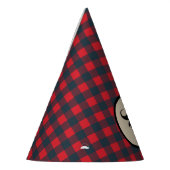 Chapeaux De Fètes Bande de bison rouge Plaid Lumberjack Anniversaire (Gauche)