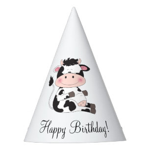 Chapeaux De Fètes Bande dessinée mignonne de vache à bébé
