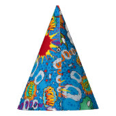 Chapeaux De Fètes Bande dessinée Superhero Anniversaire Bleu (Dos)