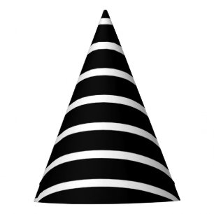 Chapeaux De Fètes Bande noire et blanche moderne