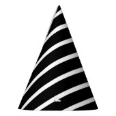 Chapeaux De Fètes Bande noire et blanche moderne (Gauche)