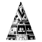 Chapeaux De Fètes Bandes audio rétro, motif à l'ancienne. (Dos)