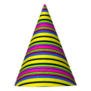 Chapeaux De Fètes Bandes colorées jaunes mignonnes