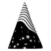 Chapeaux De Fètes Bandes et étoiles noires et blanches (Droite)