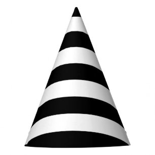 Chapeaux De Fètes Bandes noires et blanches, Motif rayé, Lignes