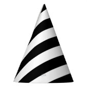 Chapeaux De Fètes Bandes noires et blanches, Motif rayé, Lignes (Gauche)