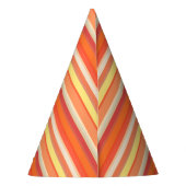 Chapeaux De Fètes Bandes rouges mignonnes orange (Dos)