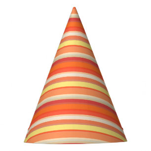 Chapeaux De Fètes Bandes rouges mignonnes orange