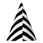 Chapeaux De Fètes Bandes Verticales Chic Noir Et Blanc Gratté (Dos)