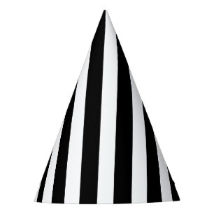 Chapeaux De Fètes Bandes Verticales Chic Noir Et Blanc Gratté