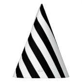 Chapeaux De Fètes Bandes Verticales Chic Noir Et Blanc Gratté (Gauche)