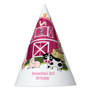 Chapeaux De Fètes Barnyard Farm Animal 2e anniversaire