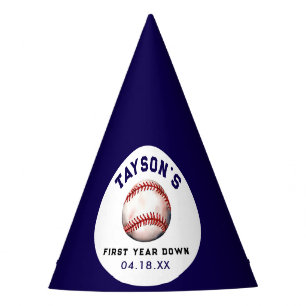 Chapeaux De Fètes Baseball première année bas 1er anniversaire