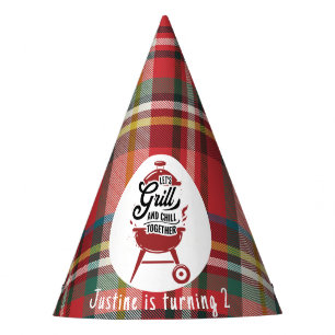 Chapeaux De Fètes BBQ Plaid Rustique Fun Grill and Chill