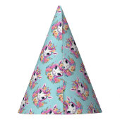 Chapeaux De Fètes Bébé magique licorne avec fleurs (Dos)