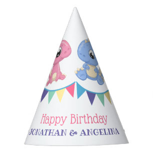 Chapeaux De Fètes Bébé mignon Dinosaur Jour d'anniversaire conjoint