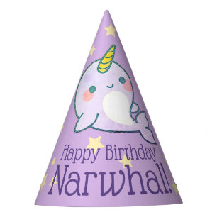 Chapeaux De Fètes Bébé mignon Narwhal personnalisé avec des étoi