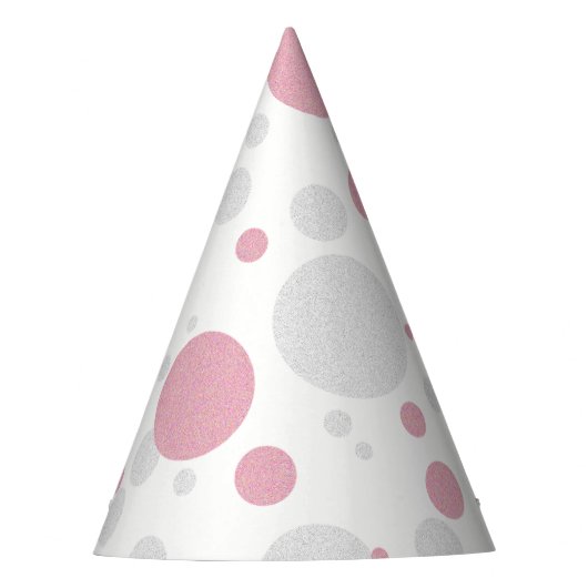 Chapeaux De Fètes BÉBÉ Pink & Silver Polka Dot Couture (Devant)