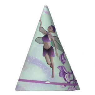 Chapeaux De Fètes Belle Aquarelle Fée Purple Monogramme Nom