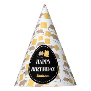 Chapeaux De Fètes Belle Souris Rodent Manger Fromage Anniversaire