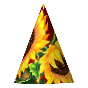 Chapeaux De Fètes Belle Trois Tournesols - Peinture Art Migné