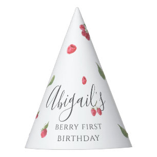 Chapeaux De Fètes Berry de framboise douce Premier anniversaire