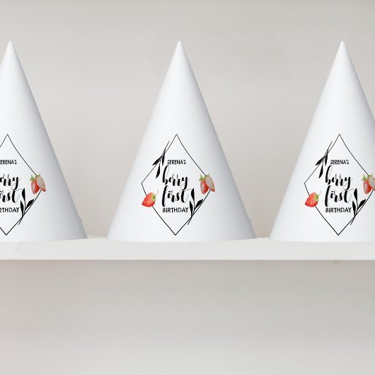 Chapeaux De Fètes Berry First | 1er anniversaire | fraise | Moderne