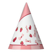 Chapeaux De Fètes Berry First Birthday Red Gingham Bows Party Hat (Gauche)