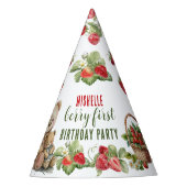 Chapeaux De Fètes Berry First Strawberry et Bear Anniversaire (Devant)