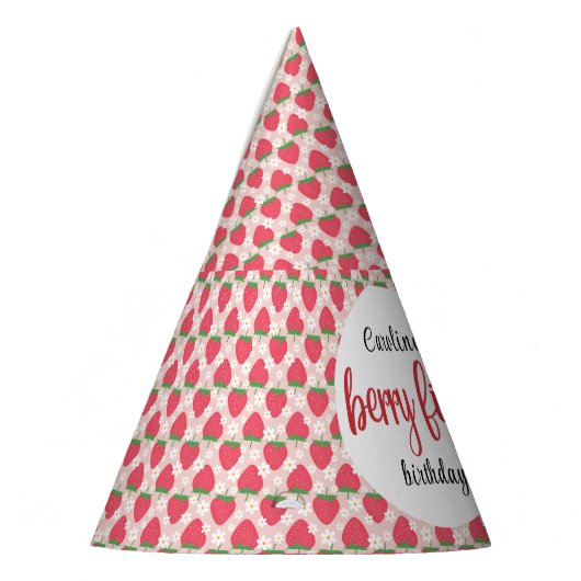 Chapeaux De Fètes Berry Sweet Strawberry 1er fête d'anniversaire (Gauche)