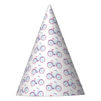 Bicyclette rétro en Casquette Blue et Red Party