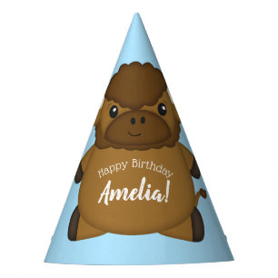 Chapeaux De Fètes Bison Buffalo fête d'anniversaire Bleu