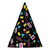 Chapeaux De Fètes Black Colorful Eighties 80's Retro Motif (Dos)