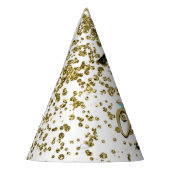 Chapeaux De Fètes Black Floral Gold Parties scintillant ONE 1 1er an (Gauche)