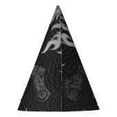 Chapeaux De Fètes Black Leather Silver Chrome Motorcycle Party (Dos)