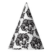 Chapeaux De Fètes Black White Damask Glamor Girl Birthday Party (Gauche)