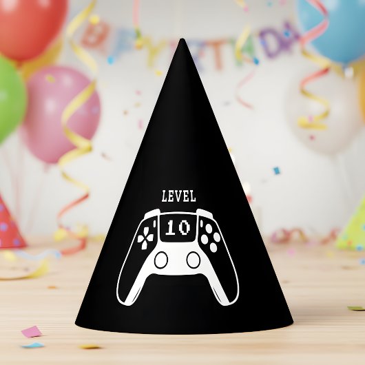 Chapeaux De Fètes Black White Gaming Boy Birthday