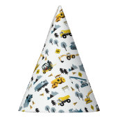 Chapeaux De Fètes Bleu Camions de construction et Motif à thème du s (Gauche)