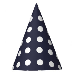 Chapeaux De Fètes Bleu Carnaval Gros points blancs Anniversaire